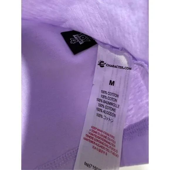 Disney Womens Toy Story 4 Pajamas Top Cotton Size M Purple - Picture 5 of 7